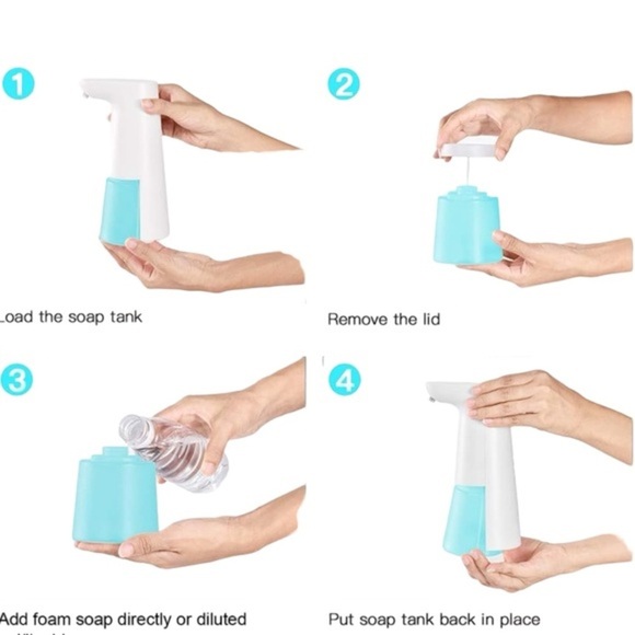 Touchless Automatic Foaming Soap Dispenser - Blue - Kitchen and Bathroom - Picture 2 of 9